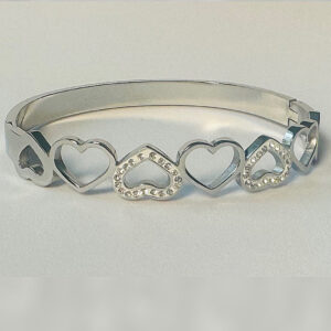 Bracelete de coração prata