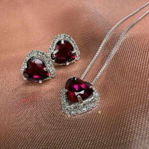 conjunto coração rosa pink