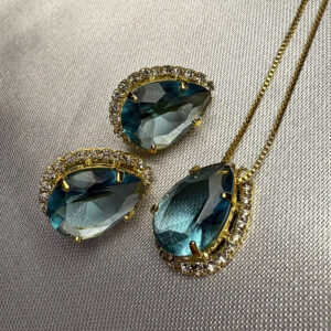 Conjunto gota azul