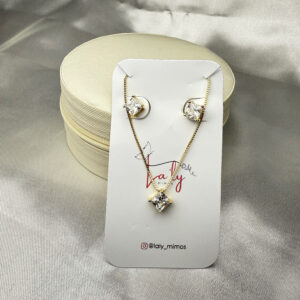 Conjunto cristal dourado