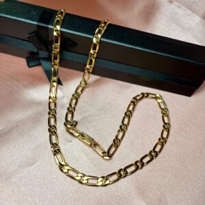 Corrente Masculina Elo Liso Dourado