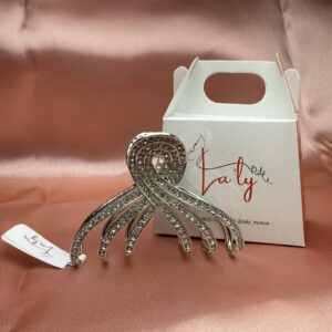 Presilha prata com strass