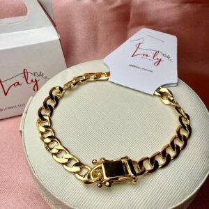 Pulseira Masculina Elo Cubano Dourado