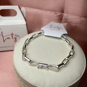 Pulseira Cadeado Prata 5,5mm