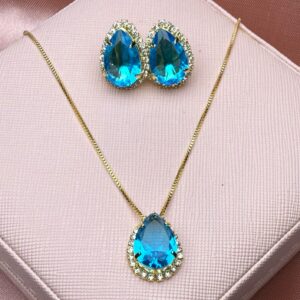 Conjunto gota azul piscina