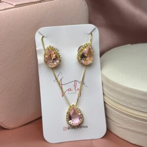 Conjunto gota rosa